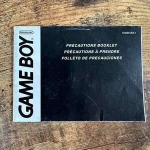 Nintendo Game Boy Advance GBA Precautions Booklet C/AGB-USA-1 Insert Booklet